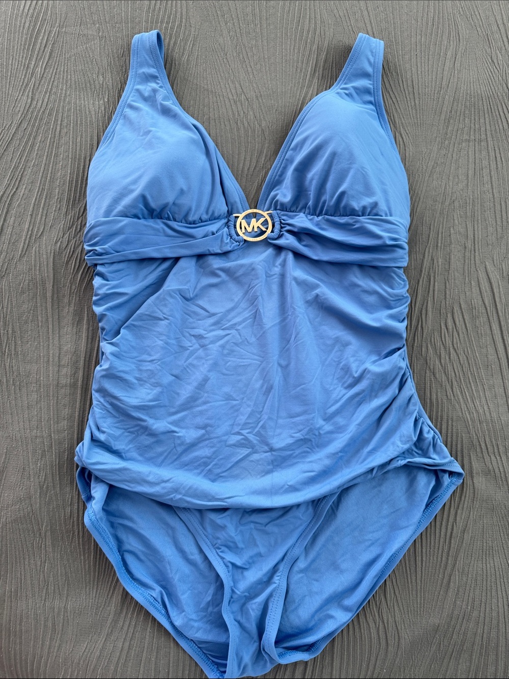 Michael Kors Light Blue Girls' One-Piece Swimsuit with MK Emblem